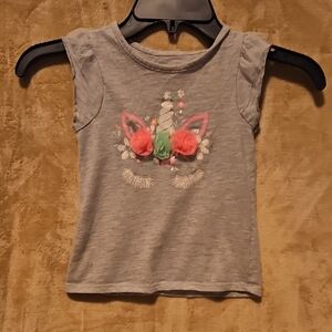 Gray Unicorn Kids Shirt